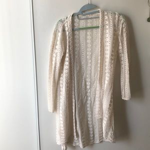 Cream Hollister cardigan